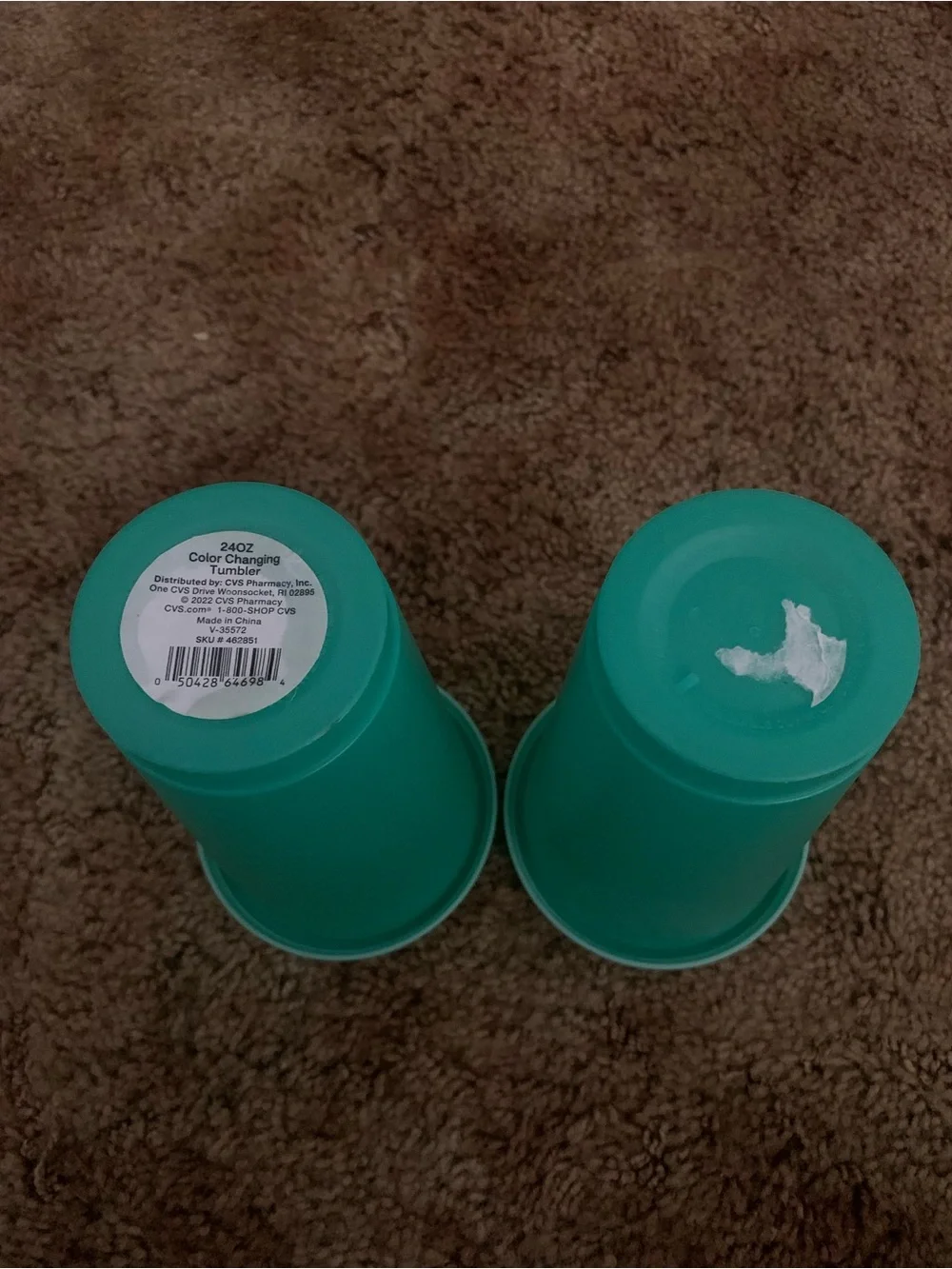 Turquoise Plastic Cups with Pink Flamingo Design - Stand Tall & Stand Out!